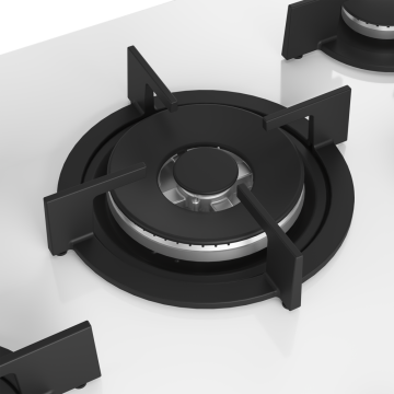 Arçelik OCD T 752-1 DWKB Wok Gözlü Beyaz Cam Ankastre Ocak