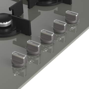 Arçelik OCD T 752-1 DWKG Wok Gözlü Gri Cam Ankastre Ocak