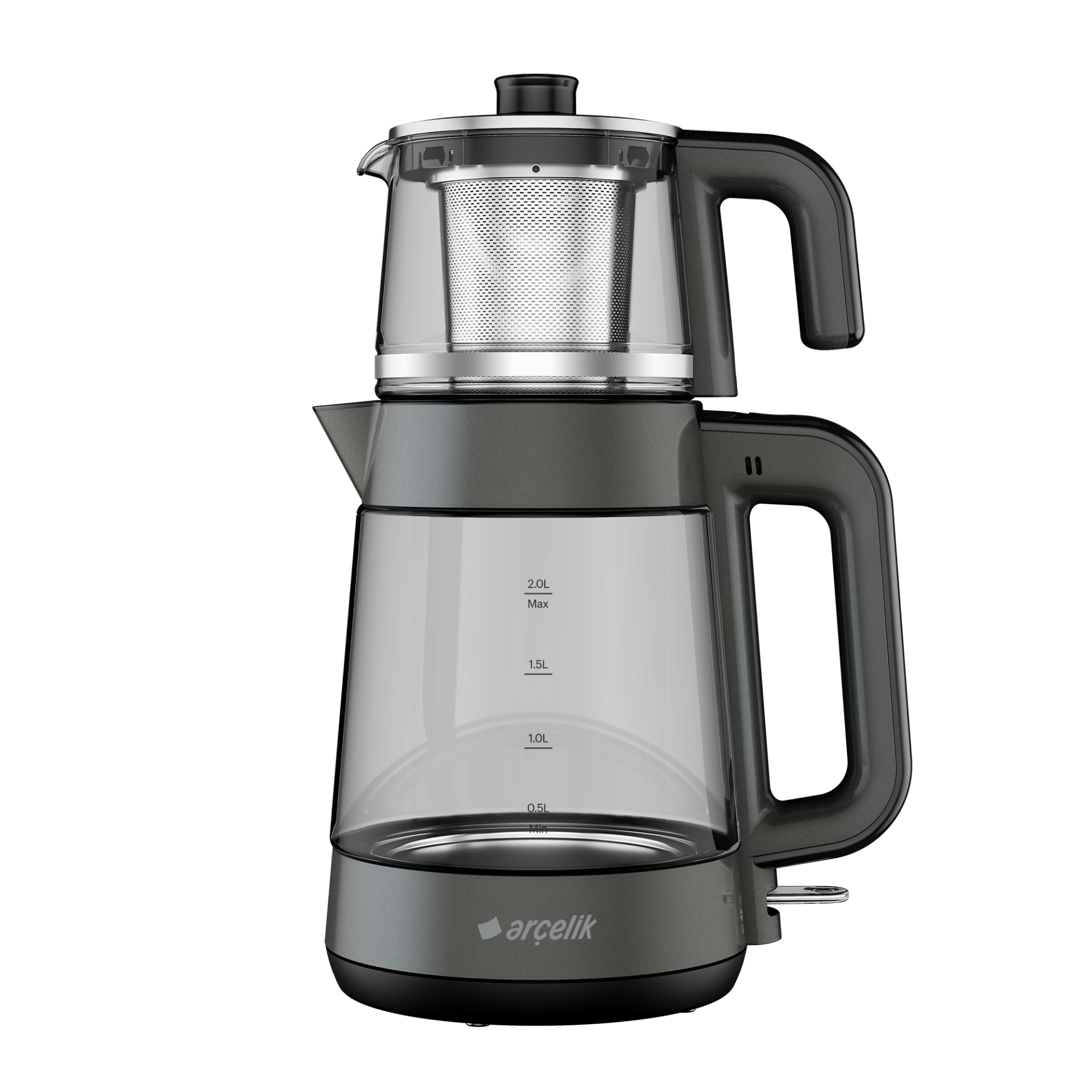Arçelik CM 6964 G Gri 1900 W Cam Çay Makinesi