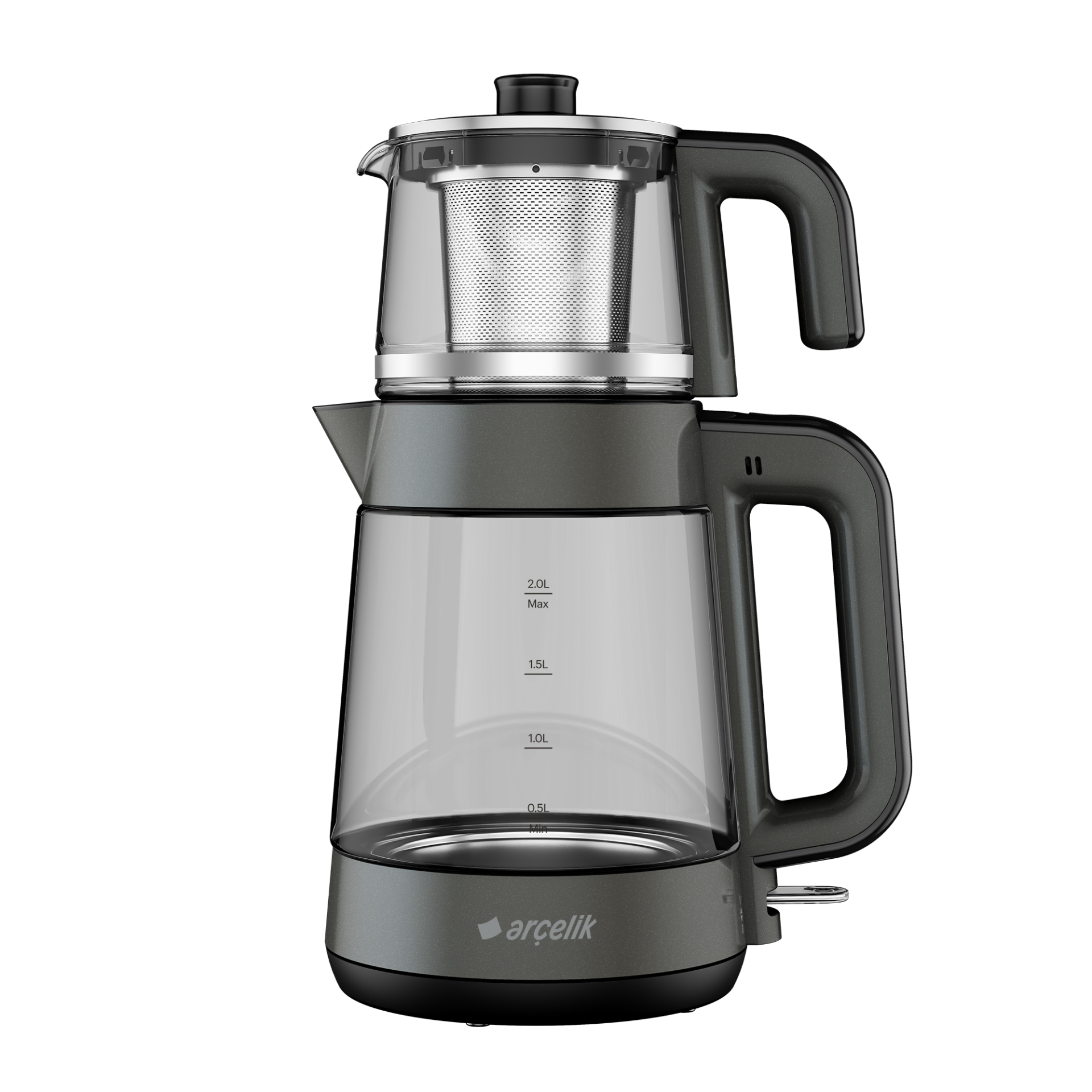 Arçelik CM 6964 G Gri 1900 W Cam Çay Makinesi