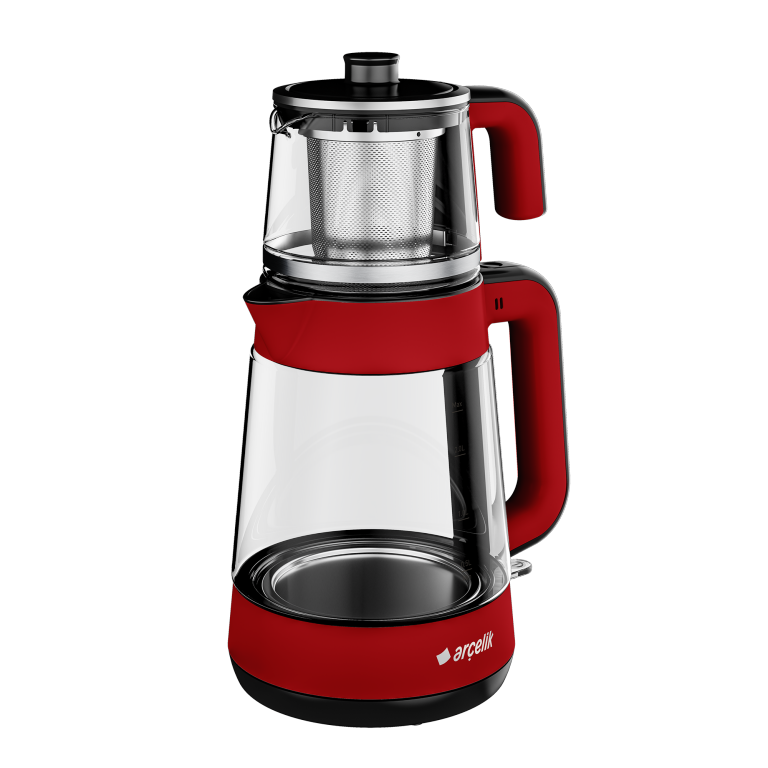 Arçelik CM 6964 K Resital Kırmızı 1900 W Cam Demlikli Çay Makinesi
