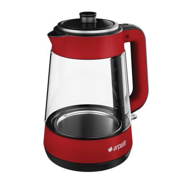 Arçelik CM 6964 K Resital Kırmızı 1900 W Cam Demlikli Çay Makinesi