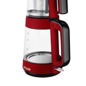 Arçelik CM 6964 K Resital Kırmızı 1900 W Cam Demlikli Çay Makinesi