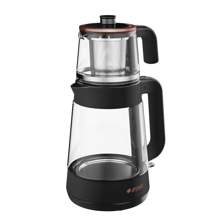 Arçelik CM 6964 S Resital Siyah 1900 W Cam Demlikli Çay Makinesi
