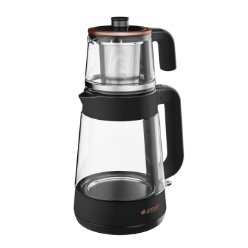 Arçelik CM 6964 S Resital Siyah 1900 W Cam Demlikli Çay Makinesi