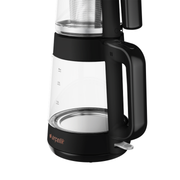 Arçelik CM 6964 S Resital Siyah 1900 W Cam Demlikli Çay Makinesi