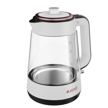 Arçelik CM 6964 Resital Beyaz 1900 W Cam Demlikli Çay Makinesi