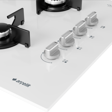 Arçelik OCD T 651 EB Beyaz Cam Ankastre Ocak